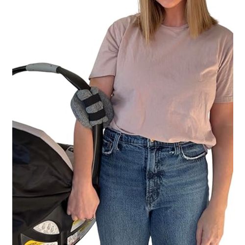 Car Seat Handle Cushion – Must-Have Baby Accessory for Moms – Universal Fit, Dual-Density Foam for Arm Comfort – Baby Shower Gift & Infant Carrier Add-On