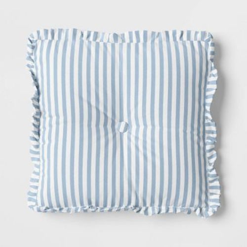 Oversized Square Stripe Pillow with Ruffle Trim - Threshold™
