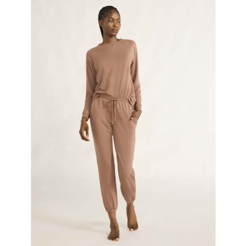 Joyspun Women's and Women’s Plus French Terry Sweatshirt and Joggers Set, 2-Piece, Sizes XS to 3X