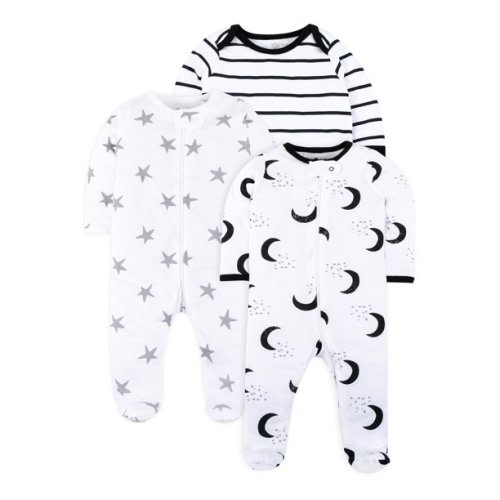 Little Star Baby Unisex 3Pk Sleep n Play, Size NB-9M
