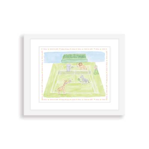 Tennis Animals Watercolor Art Print  | Wimbledon Tennis Art | Tennis Art for Nursery, Girl's Room | Country Club Tennis Art | Colorful Art