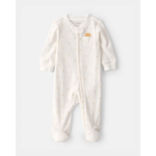 Baby Sunshine 2-Way Zip Sleep & Play Pajama - White | Carter's