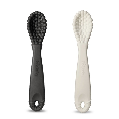 RaZberry Silicone Training Spoons-Black/White