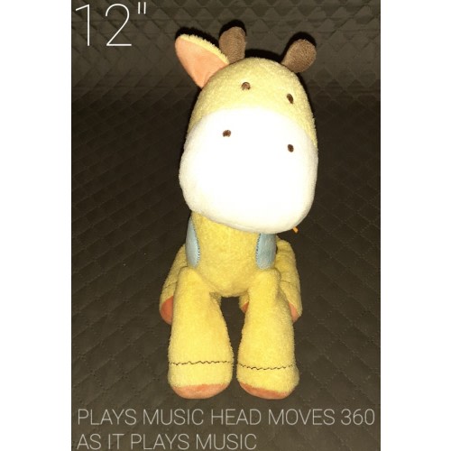 Carter's 11" Musical Giraffe Wind Up BRAHMS LULLABY Stuffed Plush Toy Doll