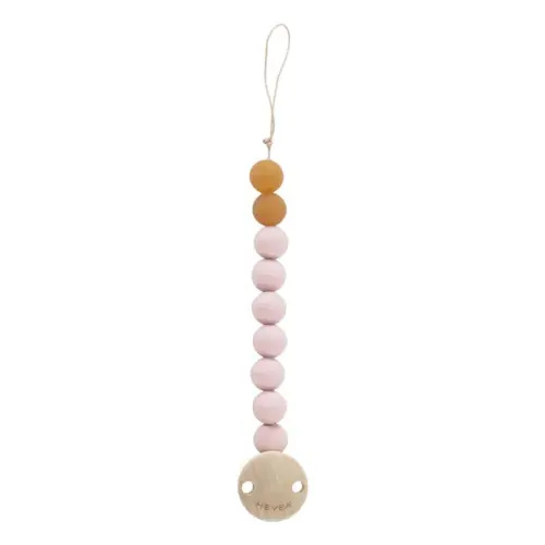 Hevea - Natural Rubber and Rubberwood Dummy Clip - Powder pink | Smallable
