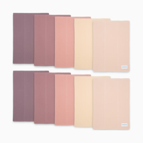 Comfy Cubs Baby Cotton Burp Cloths (10 Pack) - Multi Girl