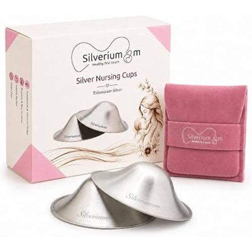 Silveriumom Silver Nursing Cups, Nipple Shields & Covers for Breastfeeding