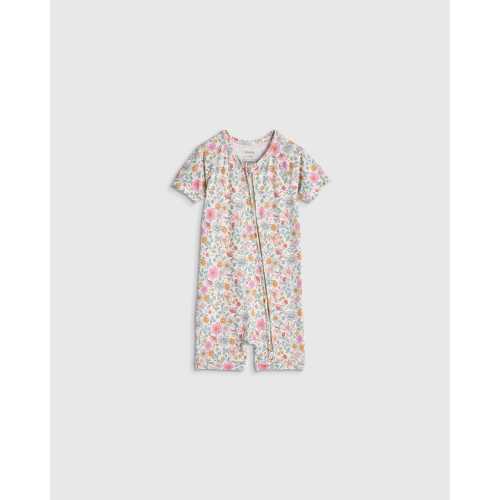 Bamboo Shortie Onesie Pajama - Baby in Soft Ditsy Floral