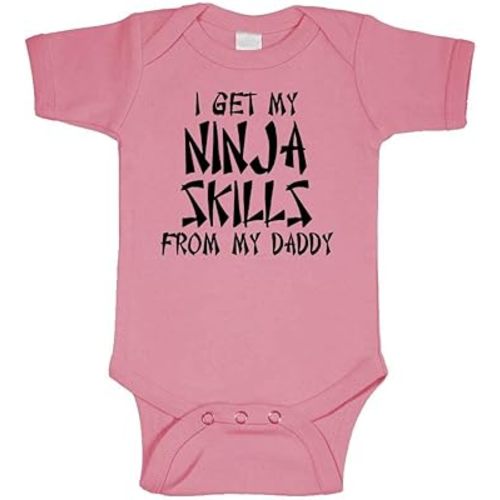 I GET My Ninja Skills from Daddy MMA BJJ - Cotton Infant Bodysuit
