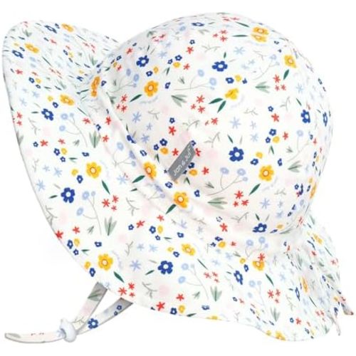 JAN & JUL 50+ UPF Cotton Sun Hat with Wide Brim for Toddler Girls