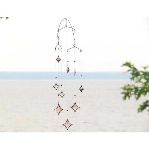 Sunset All Stars Hanging Mobile Glass Crystal Copper Peach Decor