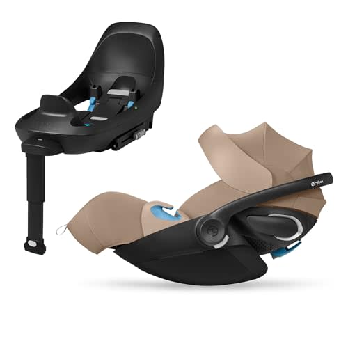Cybex Cloud G Pro Rear Facing Baby & Infant Car Seat - Almond Beige | Travel Child Car Seat for Infants & Newborns, Comes with Load Leg Base, Features SensorSafe & Easy LATCH Install