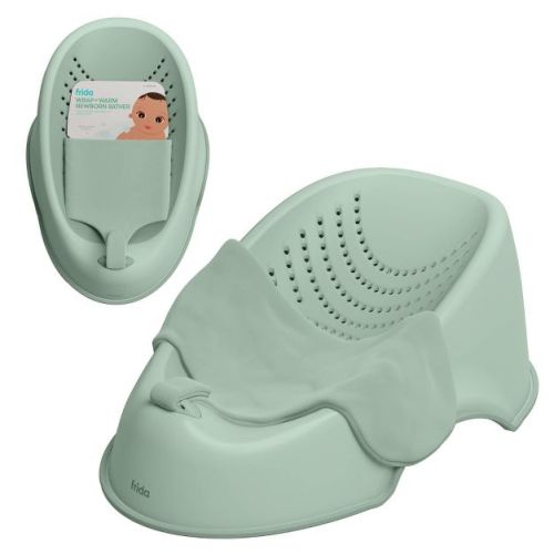 Frida Baby Wrap + Warm Bather with Microfleece Blanket - Sage Green