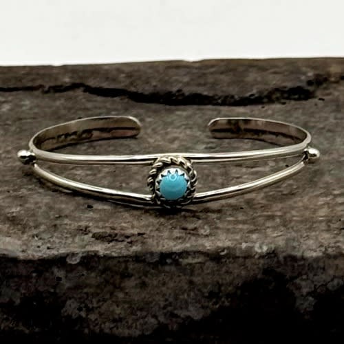 Baby bracelet turquoise jewelry children, gift for baptism. gift for christening,  gift for baby shower, Native American silver bracelet