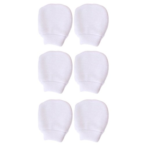 3 Pair Simple Cute Baby Knit Gloves Newborn Anti-eat Hand Anti-Grab Glove Mitten