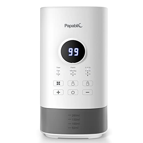 Papablic Baby Bottle Warmer Pro for All Bottles, Milk Warmer for Breastmilk and Formula with Unique Prevent Overheating System, Digital Timer and Automatic Shut-Off