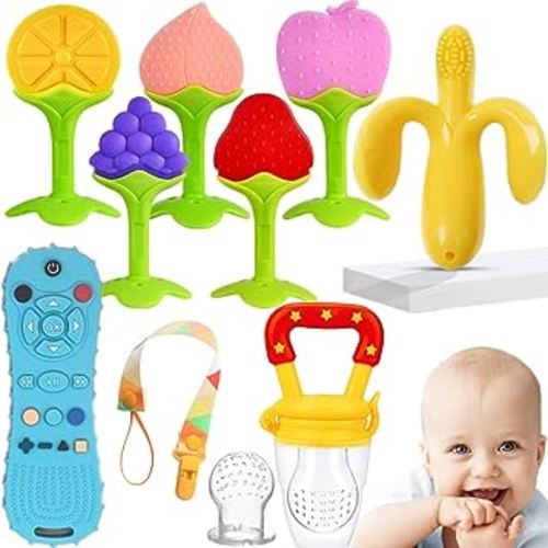 Baby Teething Toys - Freezer BPA Free Silicone Teether Chew Toys for Newborns & Infants