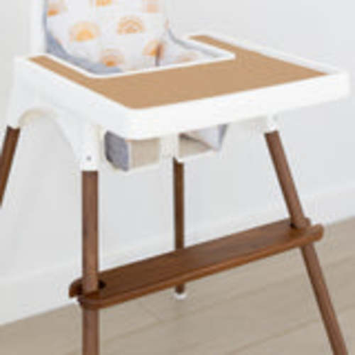Highchair Cushion Cover - Soft Blue Window Pane – Yeah Baby Goods