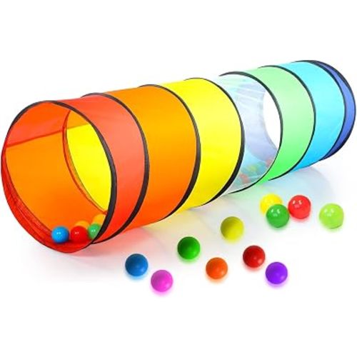 Kids Play Tunnel Set for Toddlers for Indoor and Outdoor Fun | Pop-Up Crawl Tunnel for Babies, Toddlers, and Pets | Easy to Set Up, Store, and Transport | Durable and Breathable