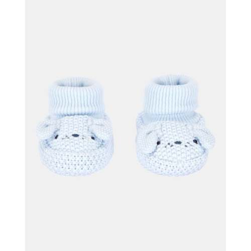 Baby Boy Puppy Crochet Booties - Blue | Carter's