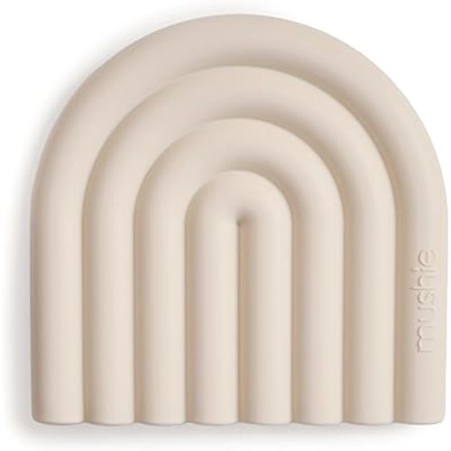 mushie Silicone Baby Teether Toy | Rainbow (Shifting Sand)