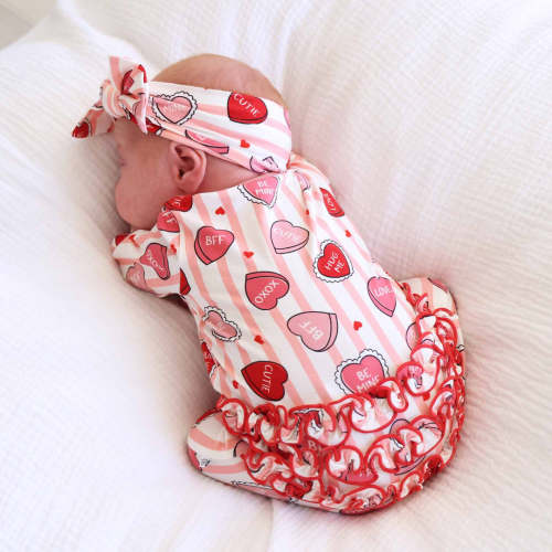 Valentine's Day Zipper Footies