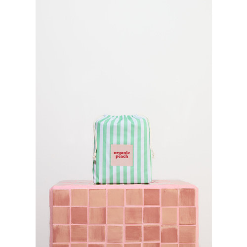 Co-Sleeper/Euro Bassinet Waterproof Fitted Sheet - Green Stripe