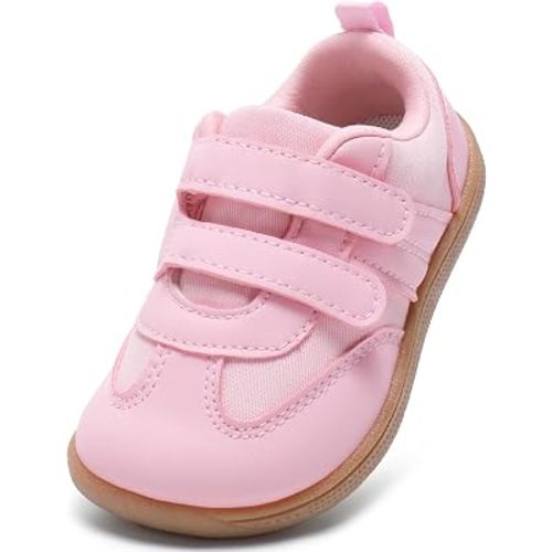 STQ KIDS Toddler Wide Toe Box Shoes First Walk Sneakers