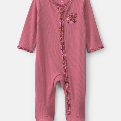 Baby Girl Floral Cotton 2-Way Zip Sleeper - Pink | Carter’s Oshkosh Canada