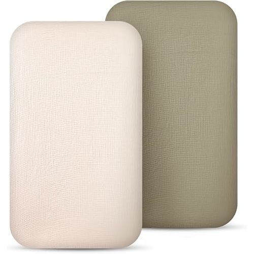 lulumoon Muslin Bassinet Sheets for Baby: Soft Bedside Sleeper Bassinet Fitted Sheets for Boys and Girls