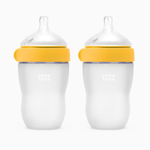 Silicone Baby Bottle 2.0 - Yellow, 8 Oz