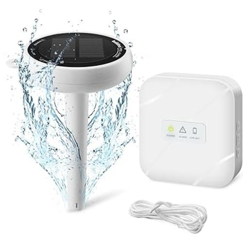 HGPA Pool Alarm, Briidea Solar Wave Alarm with Optimal Sensitivity Deployment, Combined with Indoor and Outdoor Devices for Dual Alerting, Providing Additional Security for Your Child and Pet