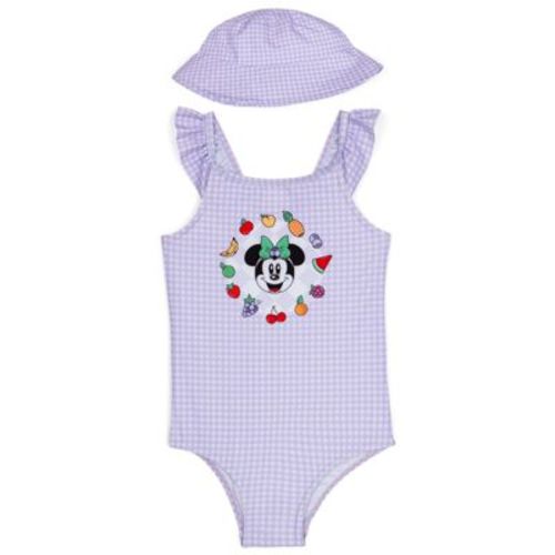 Disney One Piece Bathing Suit and Bucket Sun Hat Swim Set UPF 50+ Infant