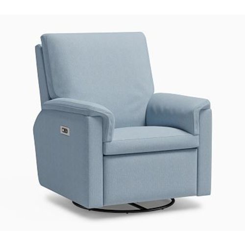 Dream Power Recliner Heathered Chenille Chambray