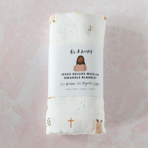 Jesus Muslin Swaddle Blanket – Shepherd Me Shop