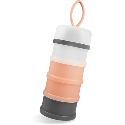 Baby Formula Dispenser on The Go, Portable Formula Container to Go, Non-Spill Stackable BPA Free Baby & Kids Snack Containers - Pink