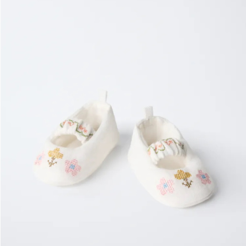 EMBROIDERED COTTON BOOTIES