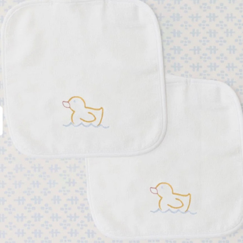 Ducky Baby Washcloths (pair)