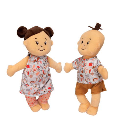 Manhattan Toy Wee Baby Stella Peach 12" Soft Toy Baby Twin Dolls
