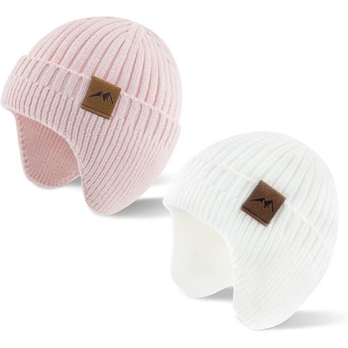 Infant Toddler Winter Hat with Earflap Thick Warm Baby Beanie Soft Knit Kids Beanies Boys Girls Hats Outdoor
