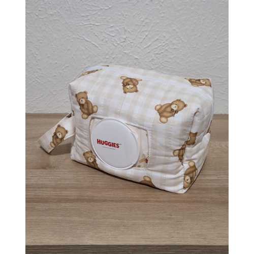 Teddy Bear Diaper and Wipe Pouch | Quick On The Go Diaper Bag | Diaper Pouch | Diaper Bag | Baby Shower Gift | Handmade | Dipes And Wipes