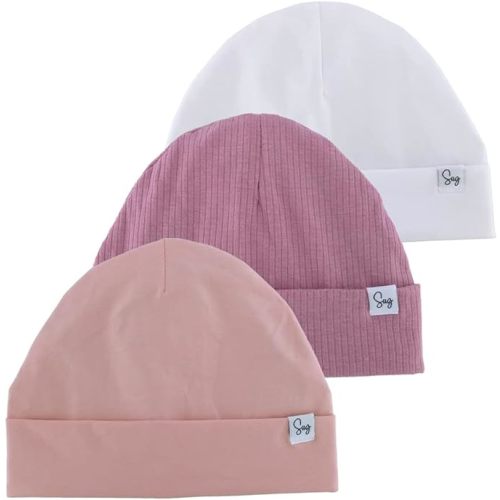 Jersey Beanie Hat for Newborn Baby Boys Girls Silky Satin Lined Hats Bonnet Toddler Infant Little Kids Beanies Caps