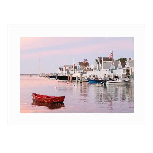 Sunken Ship Sunset Framed Nantucket Art Print