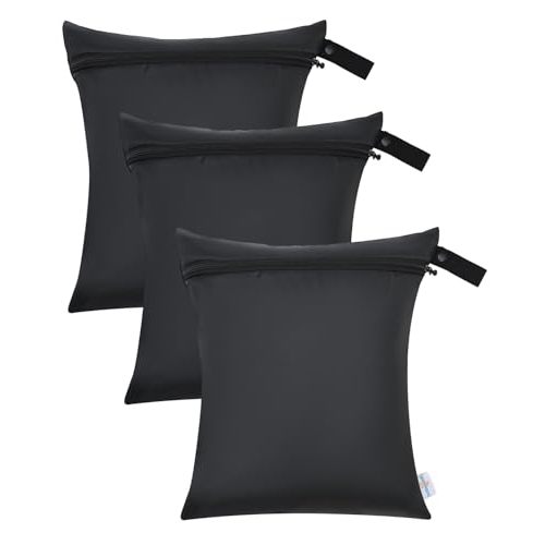 babygoal Wet Dry Bags 3 Pack, Waterproof Travel Bags for Baby Diapers, Beach, Pool, Gym, Swimsuits, Food Storage and Wet Clothes 3LNJ01-B