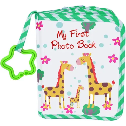 Baby Photo Albums, My First Photo Album For Baby, Baby Photo Book Soft Cloth Cover, Baby Books Holds 4x6 Inch Photos, Green.