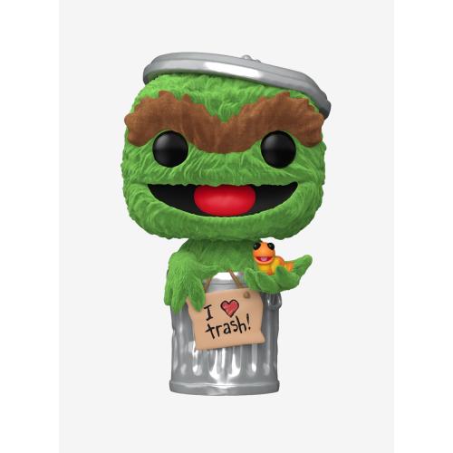 Funko Pop! Television Sesame Street Oscar The Grouch Flocked Vinyl Figure