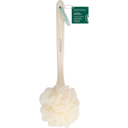 EcoTools EcoPouf Bath Brush, Loofah for Men and Women, 1 Count