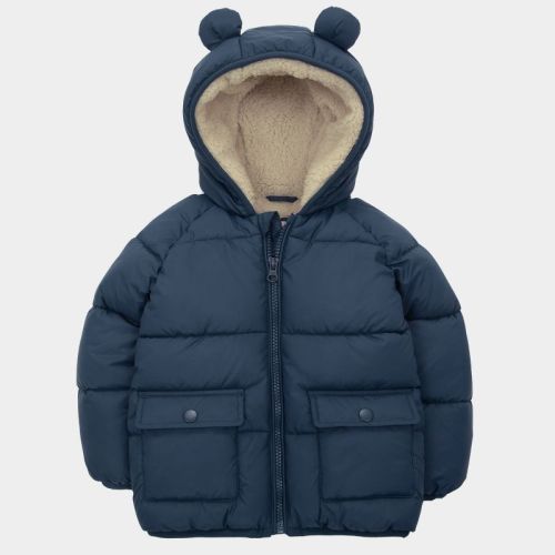Rokka&Rolla Baby Boys' Borg Lined Puffer Coat Infant Jacket-Navy, size 6-9 Months