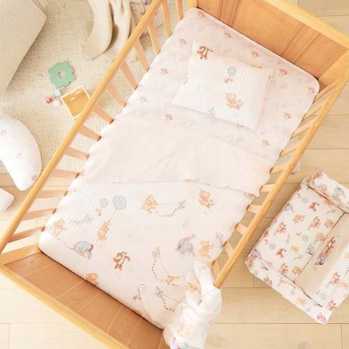 Adairs Kids - Disney Winnie the Pooh Quilted Cot Quilt Cover Set | Adairs