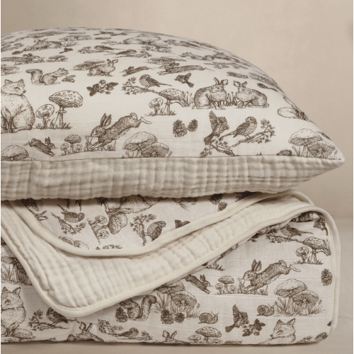 Oilo Muslin Crib Quilt and Sham Set